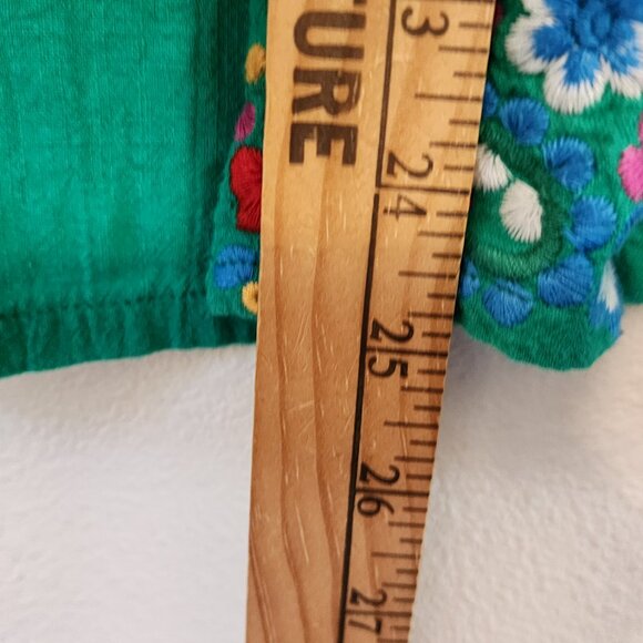 YZXDORWJ Peasant Top XL Embroidered Floral Boho Artsy Mexican Artsy Cotton - Picture 14 of 16